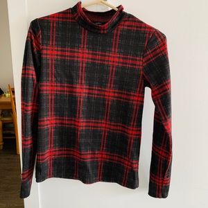 Plaid turtleneck